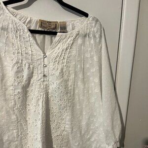 LIFE STYLE WHITE BLOUSE SZ 1X